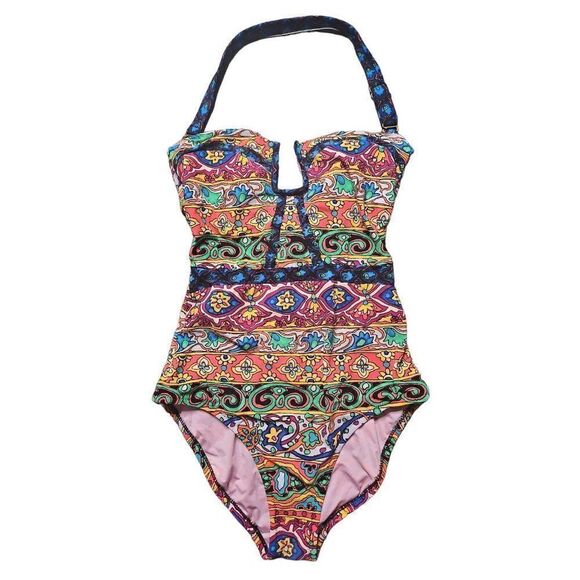 Nanette Lepore Strappy Haulter Women's One-Piece Swimsuit Size Small - Picture 1 of 6